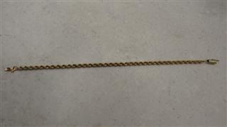 14K Solid Rope Bracelet Yellow Gold 8